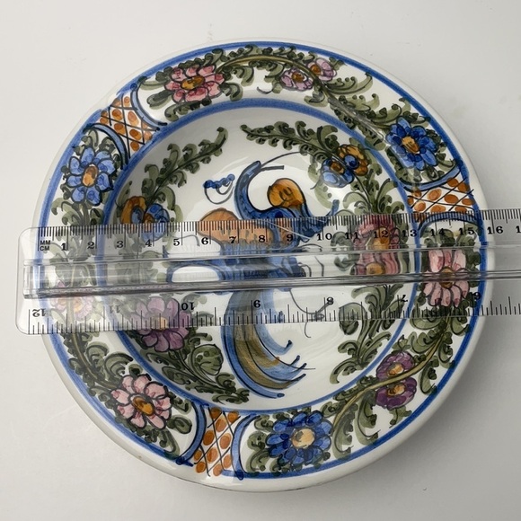 K N Skyros Art Pottery Greece Hand Painted Ashtray - Picture 8 of 8